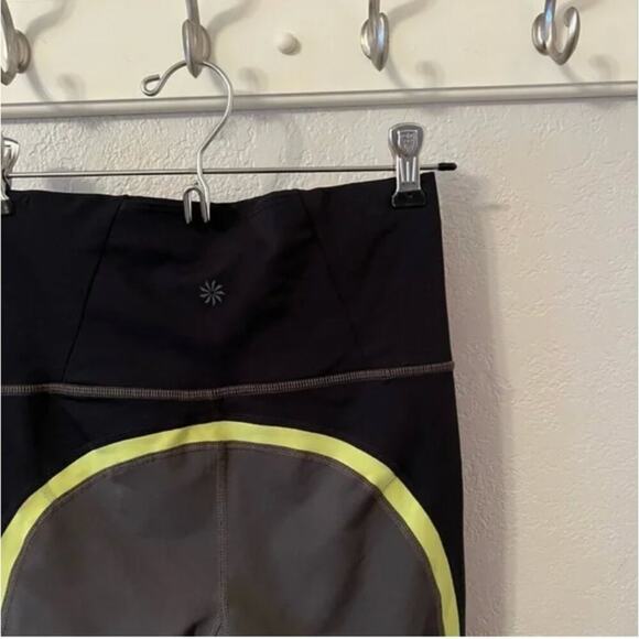 Athleta Spar Colorblock Olive Green 7/8 Tights - Picture 4 of 7